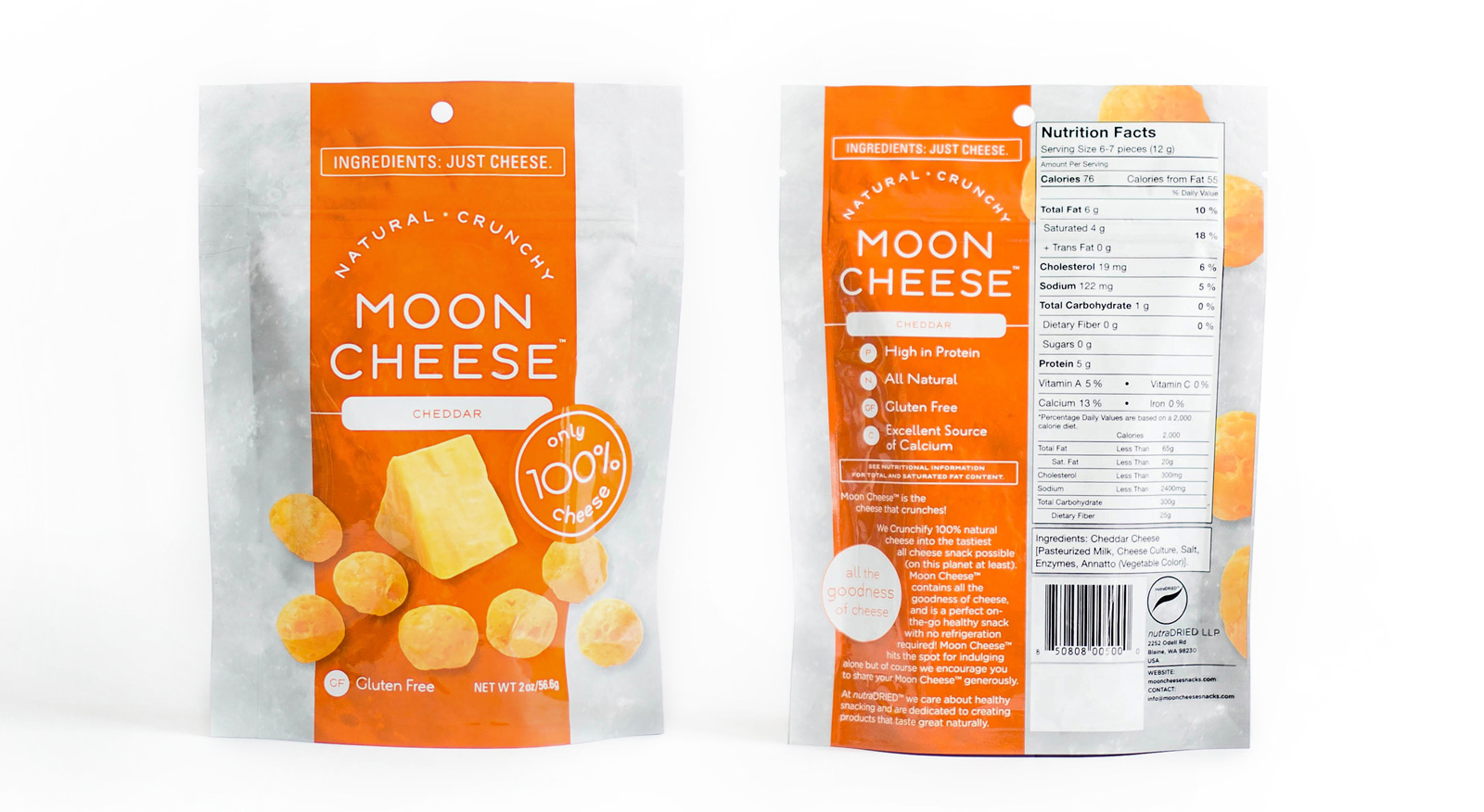 Moon Cheese packaging detail